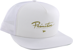 PRIMITIVE SKATEBOARD CORE FOAM MESH HAT ADJ-WHT/GOLD