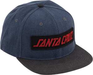 SANTA CRUZ BLOCK STRIP HAT ADJ-NAVY/CHARCOAL