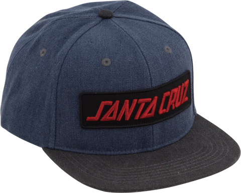 SANTA CRUZ BLOCK STRIP HAT ADJ-NAVY/CHARCOAL