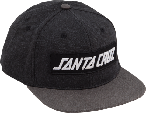 SANTA CRUZ BLOCK STRIP HAT ADJ-BLK/GREY