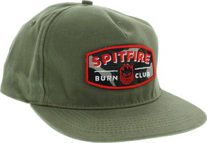 SPITFIRE BURN CLUB HAT ADJ-ARMY GREEN