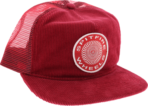 SPITFIRE OG CLASSIC PATCH CORD MESH HAT ADJ-RED