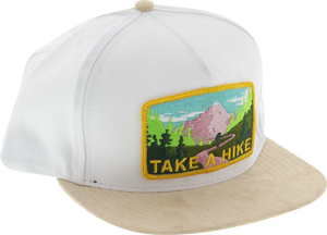 SKATE MENTAL TAKE A HIKE HAT ADJ-WHITE/TAN SUEDE