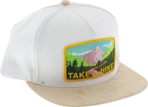 SKATE MENTAL TAKE A HIKE HAT ADJ-WHITE/TAN SUEDE