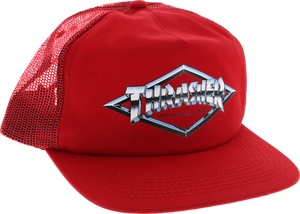 THRASHER DIAMOND EMBLEM MESH HAT ADJ-RED