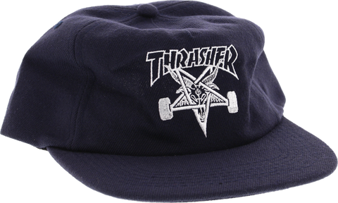 THRASHER SKATEGOAT WOOL HAT ADJ-NAVY