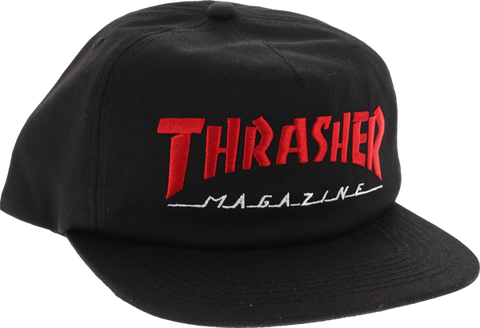 THRASHER TWO TONE MAG LOGO HAT ADJ-BLK/RED