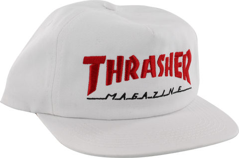 THRASHER TWO TONE MAG LOGO HAT ADJ-WHT/RED