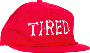 TIRED BONES HAT ADJ-RED