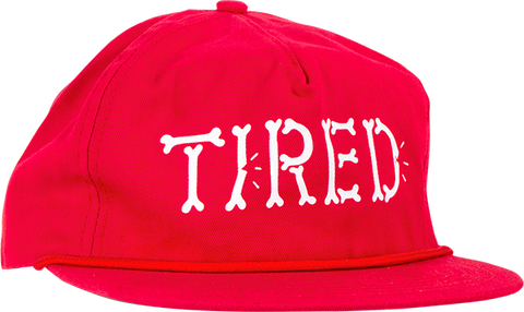 TIRED BONES HAT ADJ-RED