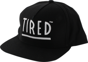 TIRED LOGO HAT ADJ-BLK/WHT