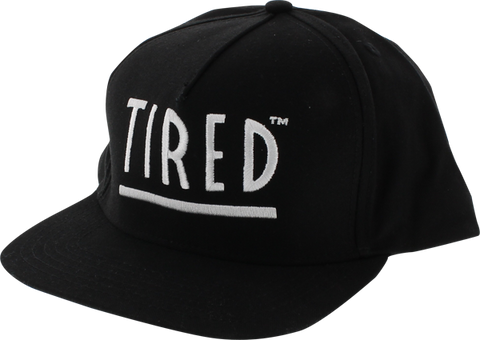 TIRED LOGO HAT ADJ-BLK/WHT