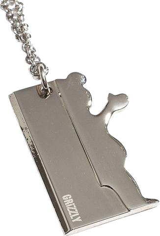 GRIZZLY BLADE NECKLACE SILVER W/BAG