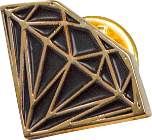 DIAMOND BRILLIANT PIN BLK/GOLD