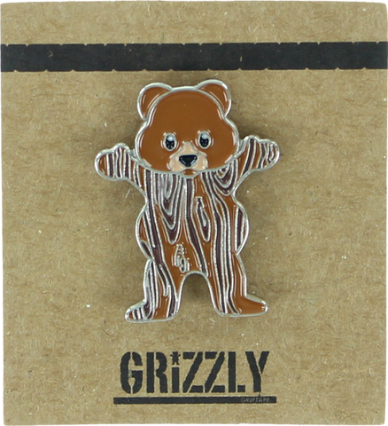 GRIZZLY GRIPTAPE WOODGRAIN BEAR PIN