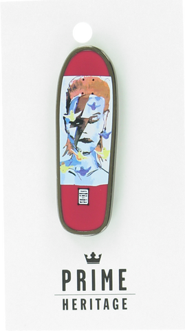 PRIME GONZ BOWIE BOARD LAPEL PIN 2"-PINK