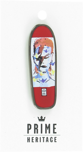 PRIME GONZ BOWIE BOARD LAPEL PIN 2"-RED