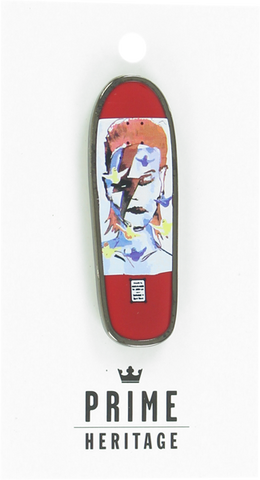 PRIME GONZ BOWIE BOARD LAPEL PIN 2"-RED