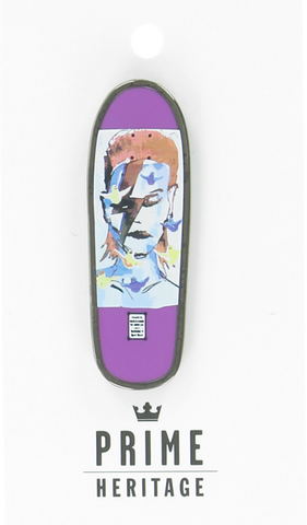 PRIME GONZ BOWIE BOARD LAPEL PIN 2"-PURPLE