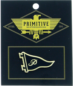 PRIMITIVE PENNANT LAPEL PIN BLK/GOLD