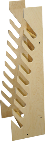 STANDING WOOD BOARD RACK SMALL -9 slots