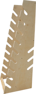 STANDING WOOD LONGBOARD RACK -12 slots