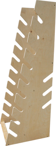 STANDING WOOD LONGBOARD RACK -12 slots