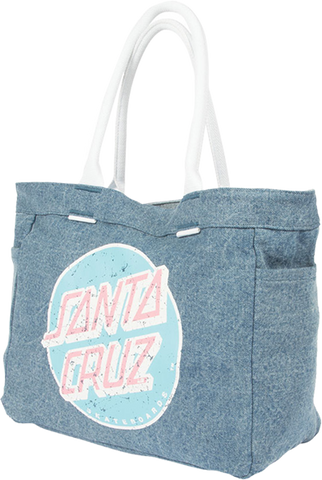 SANTA CRUZ CLASSIC DOT TOTE BAG DENIM BLUE