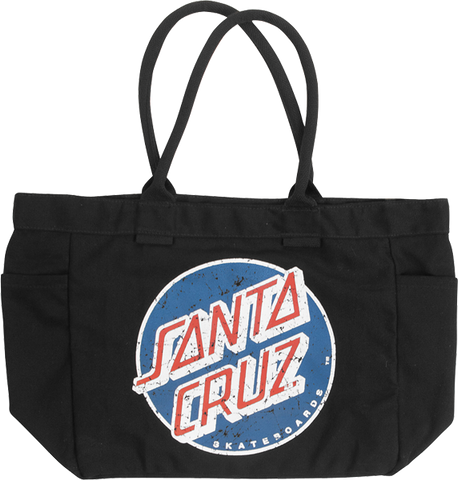 SANTA CRUZ CLASSIC DOT TOTE BAG BLACK