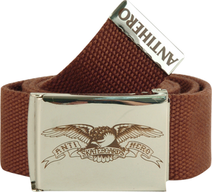 ANTI HERO EAGLE WEB BELT BROWN/NICKLE