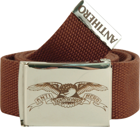 ANTI HERO EAGLE WEB BELT BROWN/NICKLE