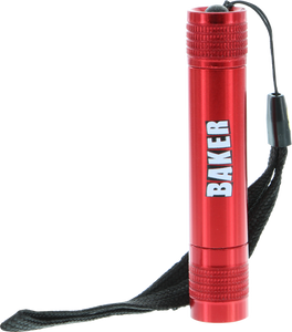 BAKER BRAND LOGO MINI FLASHLIGHT RED