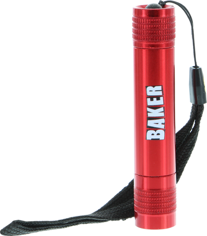 BAKER BRAND LOGO MINI FLASHLIGHT RED