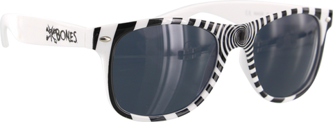 BONES X-RAY SUNGLASSES BLK/WHT W/WHT ARMS