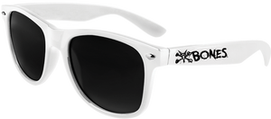 BONES VATO RAT TEXT SUNGLASSES WHITE