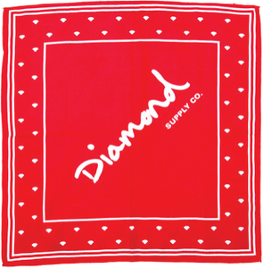 DIAMOND OG SCRIPT BANDANA RED