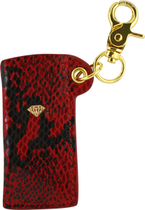 DIAMOND SNAKESKIN LIGHTER SLEEVE RED/GOLD