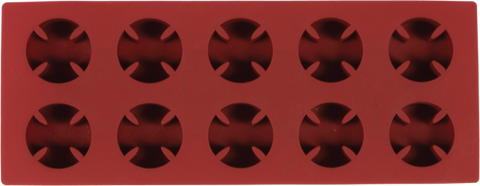 INDEPENDENT CROSS MOLDED ICE CUBE TRAY RED